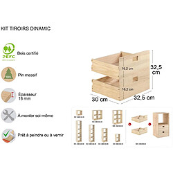 Avis Astigarraga Kit tiroirs en pin massif pour étagères Dinamic.