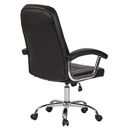 Avis Decoshop26 Fauteuil de bureau sur roulettes design moderne et confortable en synthétique noir BUR10605