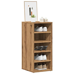 vidaXL Armoire à chaussures chêne artisanal bois d'ingénierie