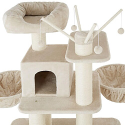 Helloshop26 Arbre à chat 195 cm beige/blanc 3708082