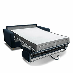 Acheter Inside 75 Canapé MEZZANO convertible EXPRESS matelas 16 cm sommier métal 140 cm tissu tweed bleu nuit