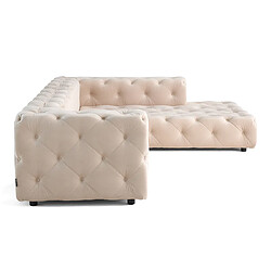 Lisa Design Gallata - canapé Chesterfield d'angle droit - 5 places - en velours