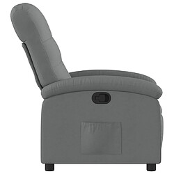 Avis vidaXL Fauteuil inclinable Gris foncé Tissu