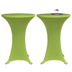 vidaXL Housses de table extensible 4 pcs 70 cm Vert