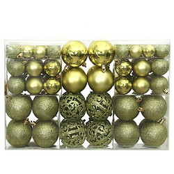 vidaXL Boules de Noël 100 pcs vert clair 3 / 4 / 6 cm