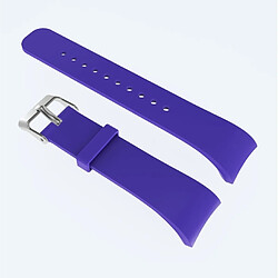 Wewoo Bracelet de montre en cuir couleur unie pour Galaxy Gear Fit2 R360 (Violet)