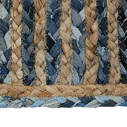 Acheter BigBuy Home Tapis 290 x 200 cm Naturel Bleu Coton Jute