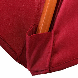 Avis Decoshop26 Parasol de jardin Ø 3m polyester/bois bordeaux 04_0003812