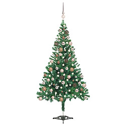 vidaXL Arbre de Noël artificiel pré-éclairé/boules 120 cm 230 branches