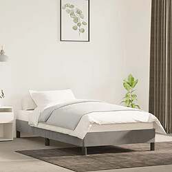 vidaXL Cadre de lit sans matelas gris clair 90x190 cm velours