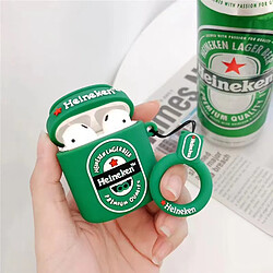 GUPBOO Airpods Coque Housse Étui Protecteur Compatible pour AirPods 3-Silicone de bière verte tridimensionnelle