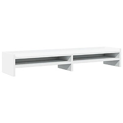 vidaXL Support de moniteur blanc 100x24x16 cm bois d'ingénierie