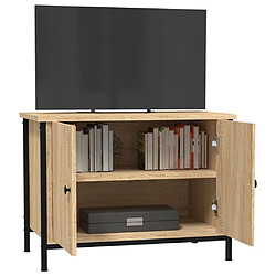 Acheter Maison Chic Meuble TV scandinave - Banc TV pour salon avec portes chêne sonoma 60x35x45cm bois d'ingénierie -MN57332