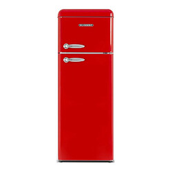 Réfrigérateur combiné 55cm 211l rouge - scdd208vr - SCHNEIDER