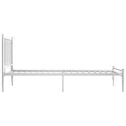 Acheter vidaXL Cadre de lit sans matelas blanc métal 100x200 cm