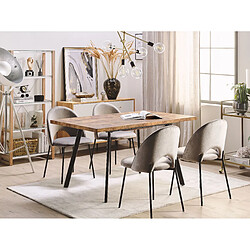 Acheter Beliani Table de repas HARLOW Bois clair