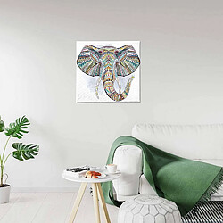 EPIKASA Impression sur Toile Éléphant 5, Multicouleur, Polyester, 60x3x60 cm