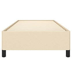 Acheter vidaXL Cadre de lit sans matelas crème 90x200 cm tissu