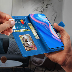 Avizar Housse Huawei P Smart Z Étui Porte carte Support Vidéo bleu pas cher