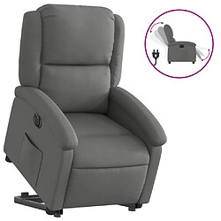 vidaXL Fauteuil inclinable électrique gris foncé tissu