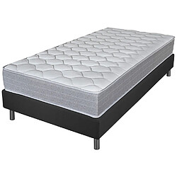 Ebac Matelas et sommier 90x190 Madere - Newkit - Soutien ferme - Sommier démonté - Gris 