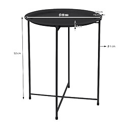 ML DESIGN MODERN LIVING Table d'appoint ronde Ø 46x51 cm Anthracite en métal avec plateau ML-Design