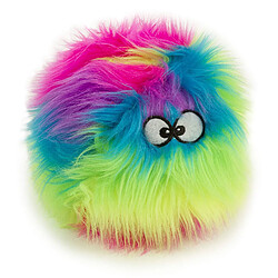 goDog Furballz Rainbow Plush Dog Toy with Chew Guard Technology, Small, Rainbow