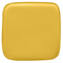 ICONIK INTERIOR Coussin de chaise carré - simili cuir - Stylix Jaune