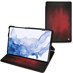 Housse cuir Samsung Galaxy Tab S8 Ultra - Rabat horizontal - Rouge Patine - NOREVE