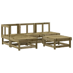 Maison Chic Salon de jardin 5 pcs - Table et chaises d'extérieur - Mobilier/Meubles de jardin Moderne bois de pin imprégné -MN40552