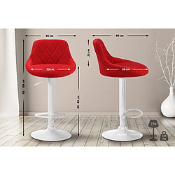 Non Tabouret de bar Lazio tissu blanc