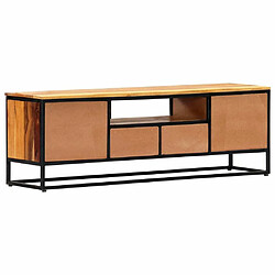 Maison Chic Meuble TV scandinave - Banc TV pour salon 120 x 30 x 40 cm Bois de récupération massif et acier -MN64700