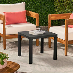 Ahd Amazing Home Design Table basse carré 45x45 cm café bar jardin intérieur extérieur Aviat, Couleur: Noir