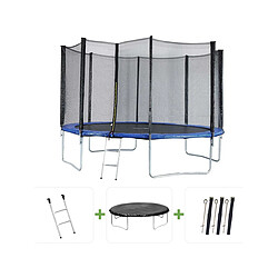 Habitat Et Jardin Trampoline Joycy - Ø 4,27 m - Avec Filet + échelle + couverture + kit d'ancrage