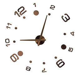 Avis moderne diy grande horloge murale grande montre 3d miroir quartz analogique horloge café