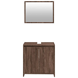 Acheter vidaXL Ensemble de meubles de salle de bain 2 pcs Chêne marron