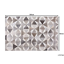 Beliani Tapis gris aux motifs contemporains 160 x 230 cm ALAKA