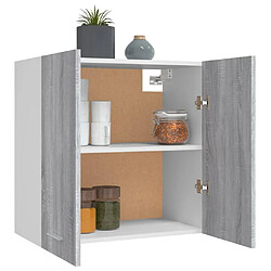 Avis vidaXL Armoire suspendue Sonoma gris 60x31x60 cm Bois d'ingénierie