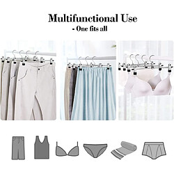 INF Cintre avec clips pour pantalon, jupe 10-pack pas cher