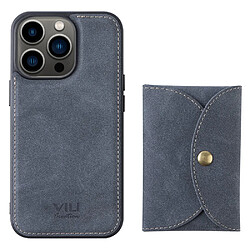 Coque en TPU + PU VILI détachable 2-en-1, magnétique avec porte-carte bleu pour votre iPhone 13 Pro 6.1 pouces