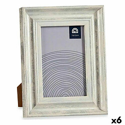 Gift Decor Cadre photo 16,2 x 2 x 21 cm Verre Argenté Bois Marron Plastique (6 Unités)