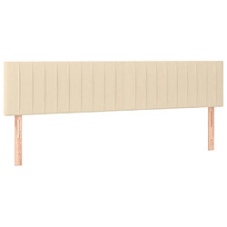 Maison Chic Lot de 2 Têtes de lit design pour chambre - Décoration de lit Crème 80x5x78/88 cm Tissu -MN91890