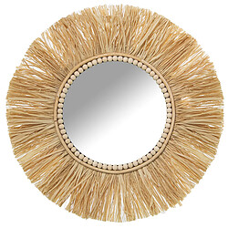 Miroir mural Alexandra House Living Fibre naturelle 2 x 56 x 56 cm Rond