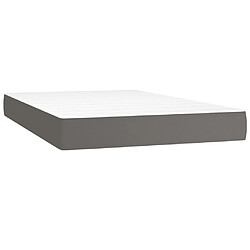 Avis Maison Chic Lit Adulte - Lit simple Lit à sommier tapissier avec matelas moelleux - Meuble de Chambre - Gris 120x200 cm Similicuir -MN18267