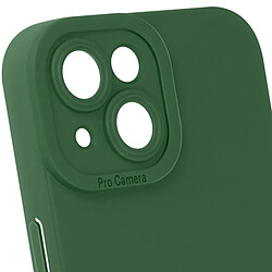 Avizar Coque pour iPhone 15 Silicone Mat Protection Caméra Vert