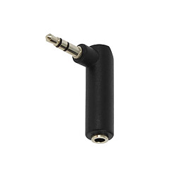 Avizar Adaptateur Audio Jack 3.5mm Mâle vers Jack 3.5mm Femelle Son Clair Coudé Noir