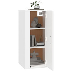 Avis Maison Chic Meuble TV scandinave mural Banc TV suspendu pour salon - Blanc 40x34,5x80 cm -MN90736