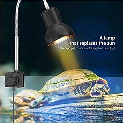 Pince Rotative Pour Reptile Chaleur Lampe Lézard Lampe Pour Animaux De Compagnie Tortue Serpent 25W Prise Britannique