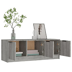 Acheter Maison Chic Meuble TV scandinave gris - Banc TV pour salon Sonoma 102x35x36,5 cm Bois d'ingénierie -MN17907