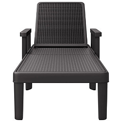 Acheter Maison Chic Chaise longue, Transat noir 159x68x83,5 cm polypropylène